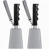 9-Inch Hand-Cranked Cowbell for Cross-Border Competitions and Cheering – 8-Inch Long-Handled Square Design