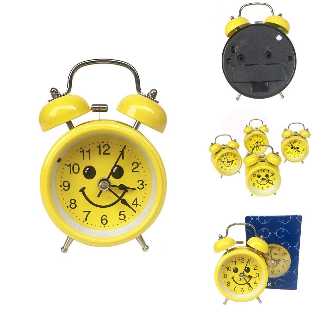 Childrens School Desk Alarm Clock With Metal Frame And Night Light Feature