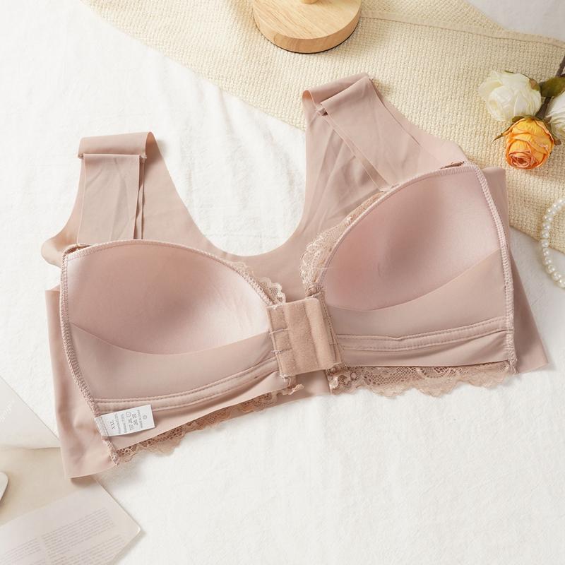 Female Front Closure Bra Sexy Lace Push Up Bra Women Soft Seamless Underwear Crop Top