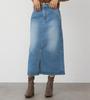 Lee BABE Stretch/Mid-Length Denim Skirt Women's Light Blue