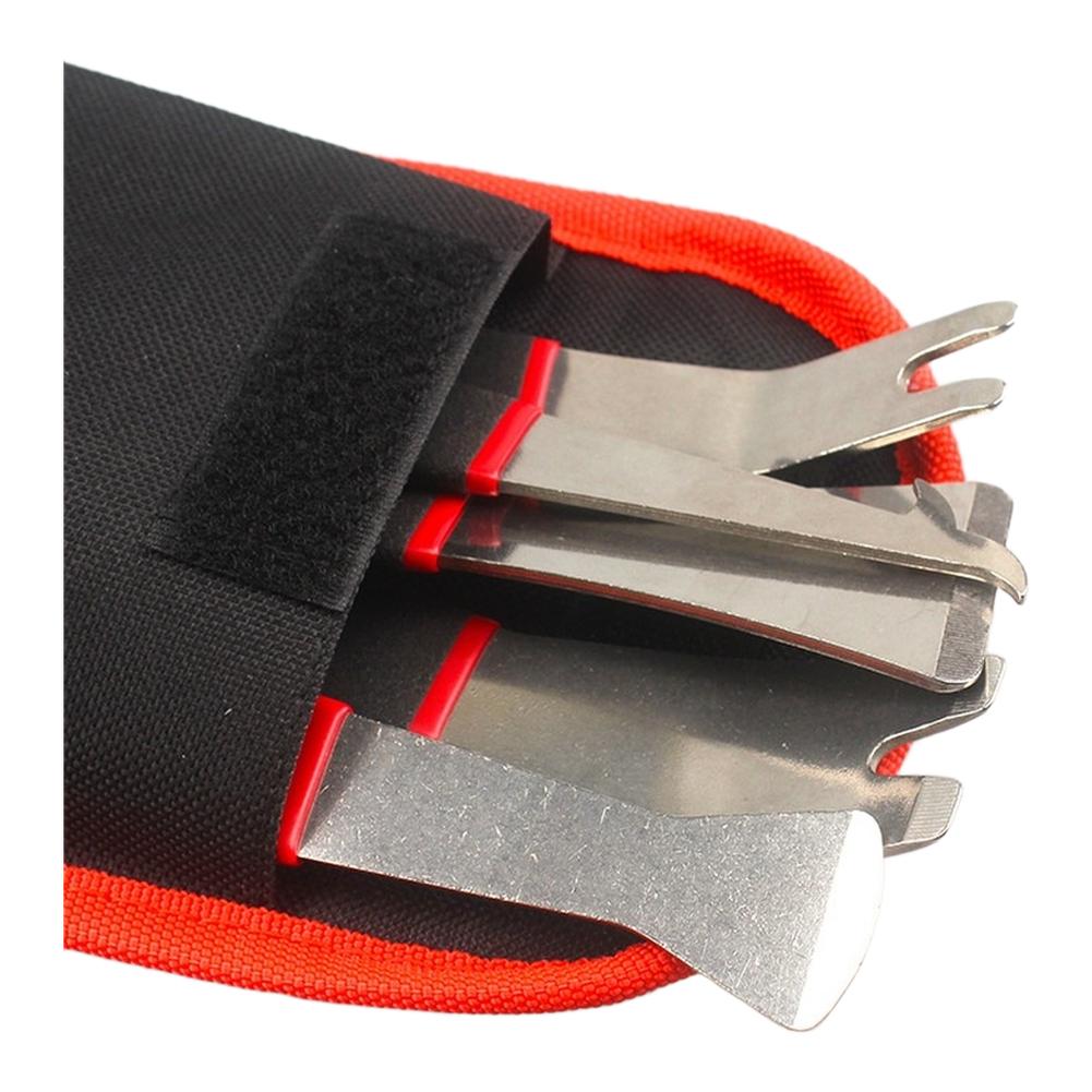 5pcs Stainless Pry Bar Set Trim Removal Tool Kit For Vehicle Interior No Scratch Pry Tool Kit Door Panel Clip Fastener Removal