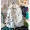 Schoolbag Spring and Summer Small Fresh Plaid Student Schoolbag Large Capacity Cute Bow Printing New High Value Backpack