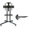 34-72" Screen LED LCD Monitor Mount Plasma Display Meeting /Class/Live TV Stand Mobile Cart Trolley Mobile TV Trolley