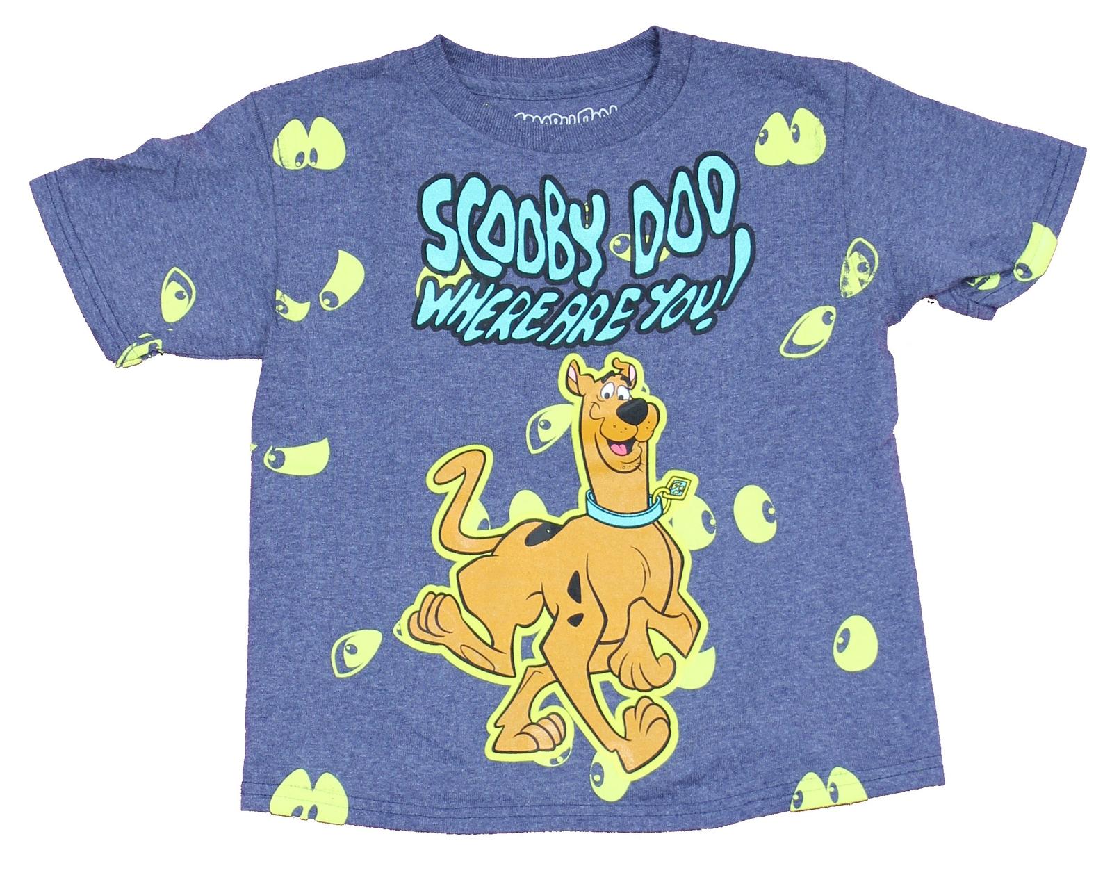 Scooby Doo Kids T-Shirt - Where Are You? Eyeballs Print S