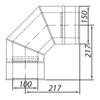ADAM GAS Elbow Fi 100/150 90°