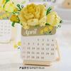Latest Diy Calendare Time Date Flower Rose Sunflower Phalaenopsis Plum Blossom Construction Blocks Kit  Blocks Model Kids Plaything Gift