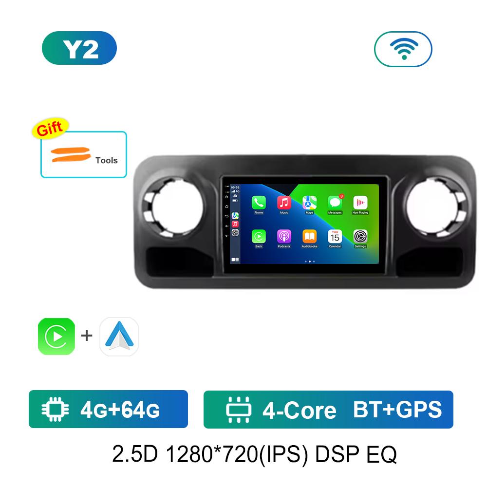 Android OS Carplay Car Radio Multimedia Player for Benz Sprinter 2018 - 2022 GPS Navi WiFi IPS Screen DSP Stereo 4G Auto Tools