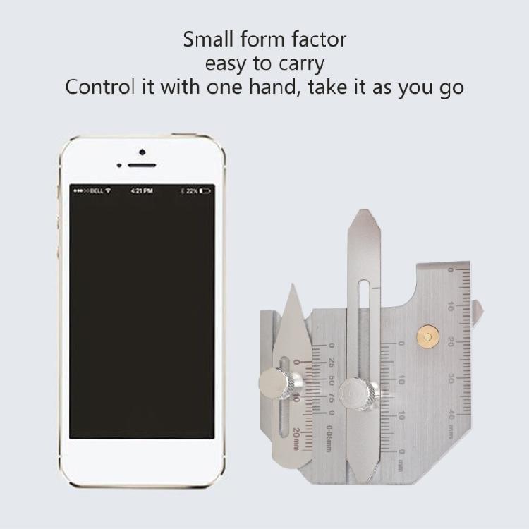 Welding Inspection Ruler Stainless Steel Double Slide Welding Pit Seam Gauge