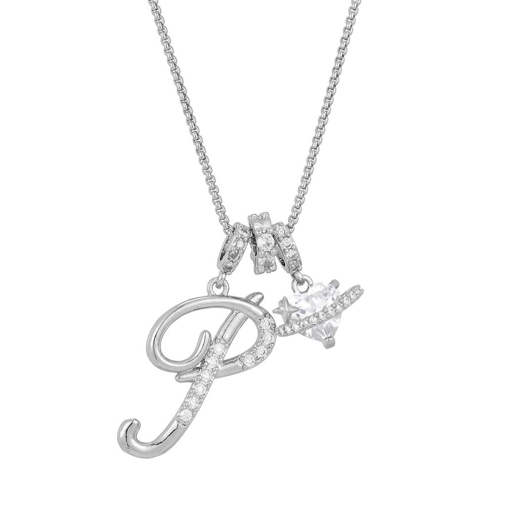 Cross-border necklace dopamine 26 English letter necklace girl light luxury niche high-end Amazon pendant jewelry