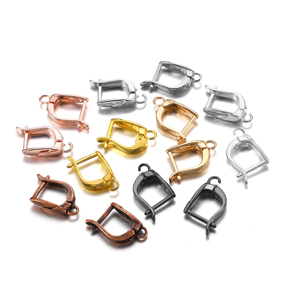 6-12Pcs/lot French Hoop Lever Back Open Loop Earring Hook Clasps Settings For DIY Jewelry Making Findings Accessories Supplies