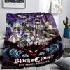 1PC Black Clover Patterned Flannel Blanket Suitable For All Seasons For Home Decor Warmth And Comfort Gifts Holiday Present