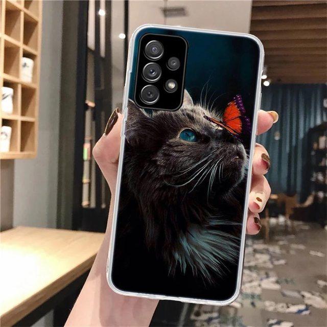 Cool Animal Big Cat Tiger Soft Phone Case For Samsung Galaxy A52 A53 A12 A13 A22 A23 A32 A33 A72 A73 5g A02s A03s A50s Pattern C