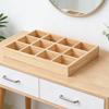 1pc Vintage Wooden 12-Grid Organizer Box Spacious Compartments For Succulents & Cosmetics Storage Crafting Office Organization