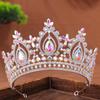 Elegant Bridal Rhinestone Crown Headdress for Weddings & Pageants