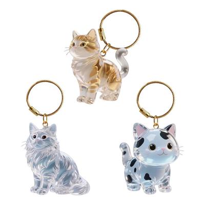 Charme de Rangement de Cheveux de Chat Dessin Animé Pour Cadeaux DIY Porte-clés Avec Rangement de Cheveux Pendentif Suspendu Contenant de Rangement de Cheveux de Chats