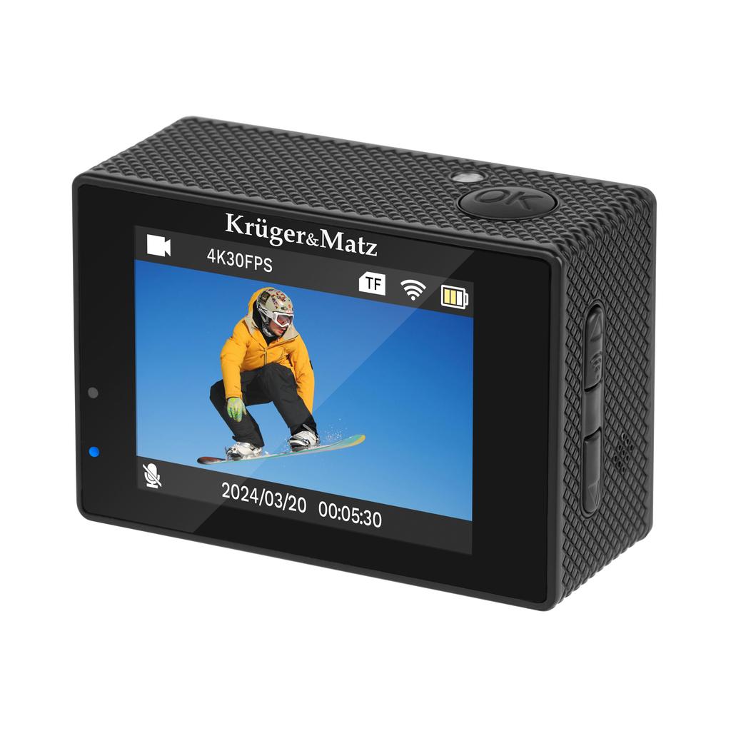Kruger&Matz Vision L400 4K sports camera accessories remote control set