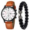 Men's Watch High-end Hong Kong Style Fashion Watch Fashion Versatile Quartz Watch High-end Watch Men's Watch Set