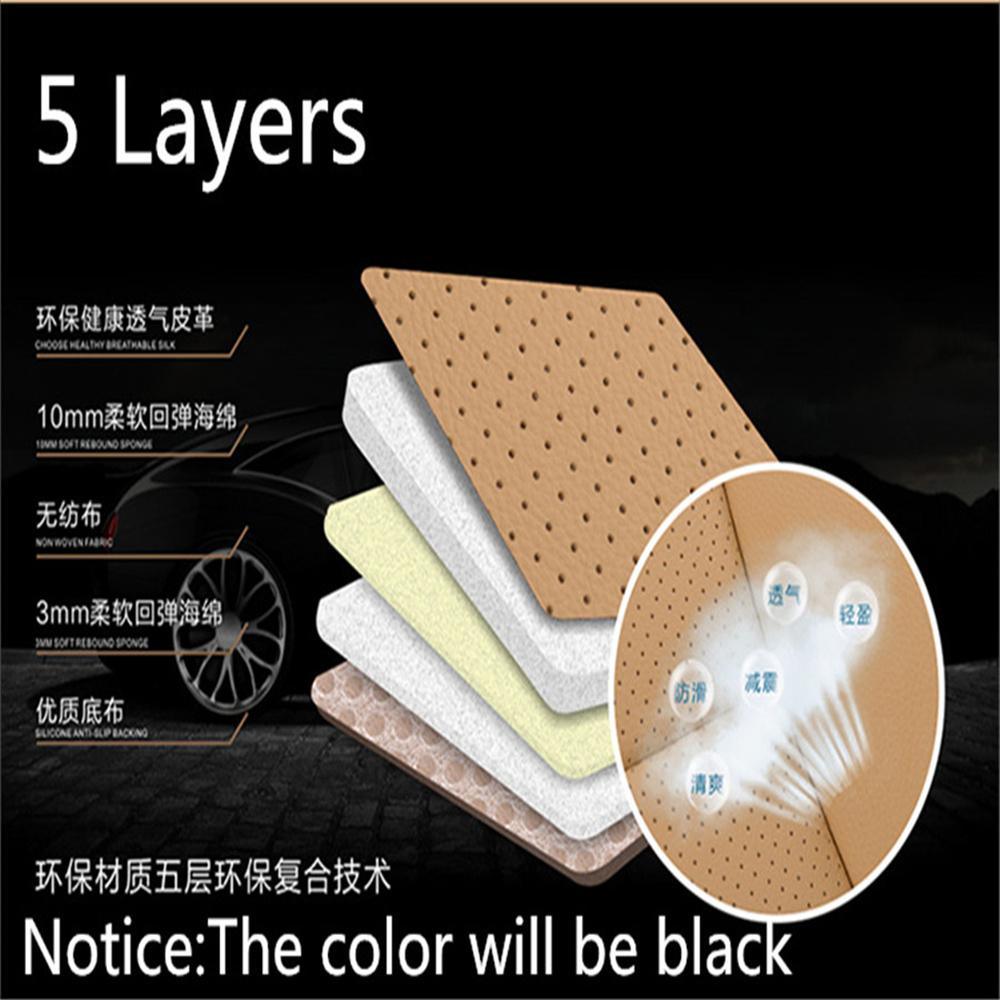 Usa Black Pu Leather Car Sedan Driver Front Seat Cover Cushion Pad Protector Mat