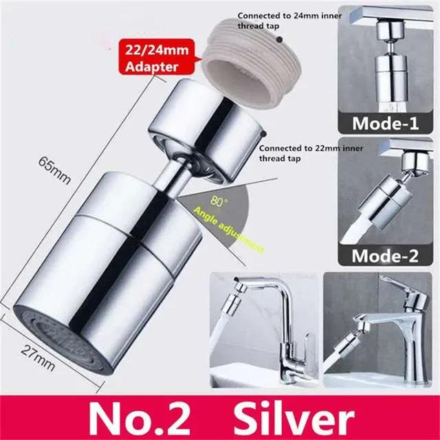 Adjustable 360° Rotary Faucet Splashproof Kitchen Faucet Spray Head Filter Splashback Tap Nozzle Bubbler Kitchen Sink Faucet