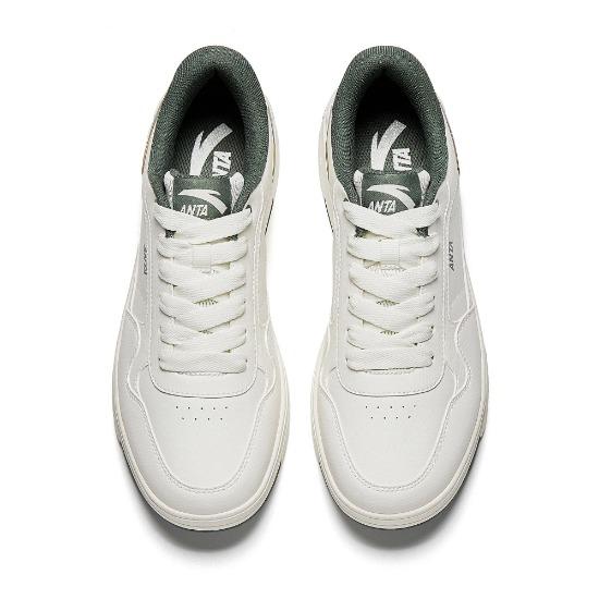 Anta Sports Casual Non-Slip Wear-Resistant Lightweight Low-Top Sneakers Men Sneakers White Green 912518008-3