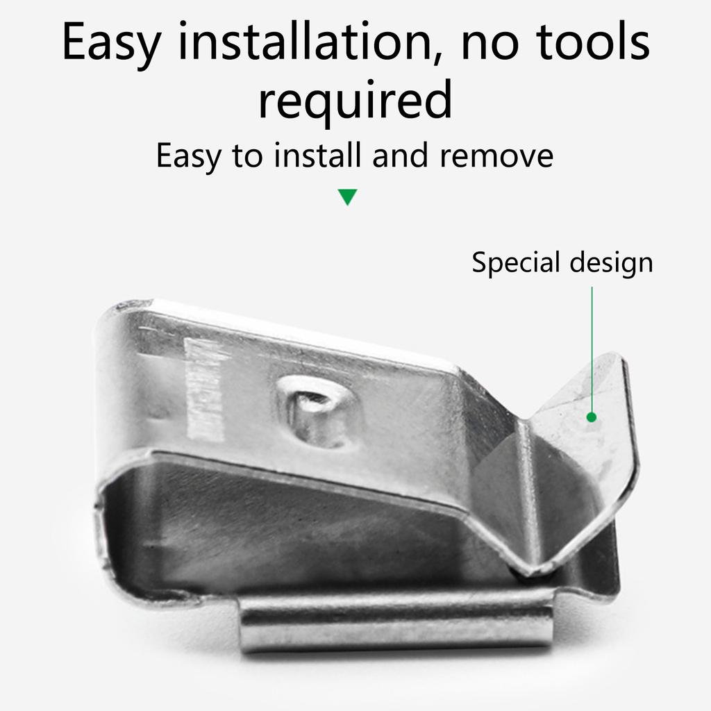 50 Pieces Stainless Steel Solar Panel Cable Clips PV Module Wire Management Wire Clips for PV Wiring Boat Cable