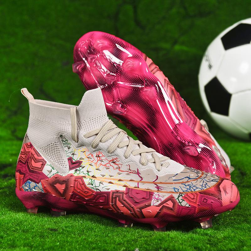 20252025 high-top football shoes male adult adolescent student children outdoor lawn game sports shoes