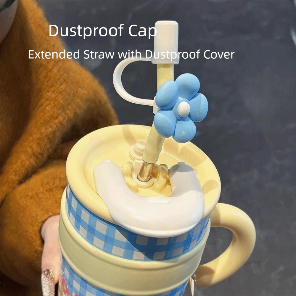 Stainless Steel Straw Thermos Cup 1200ml Thermos Cup Portable Insulated Cup Outdoor Activities