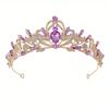 Baroque Crystal Tiaras and Crowns Vintage Rhinestone Princess Prom Crown Diadem for Bride Women Wedding Hair Accessories Jewelry