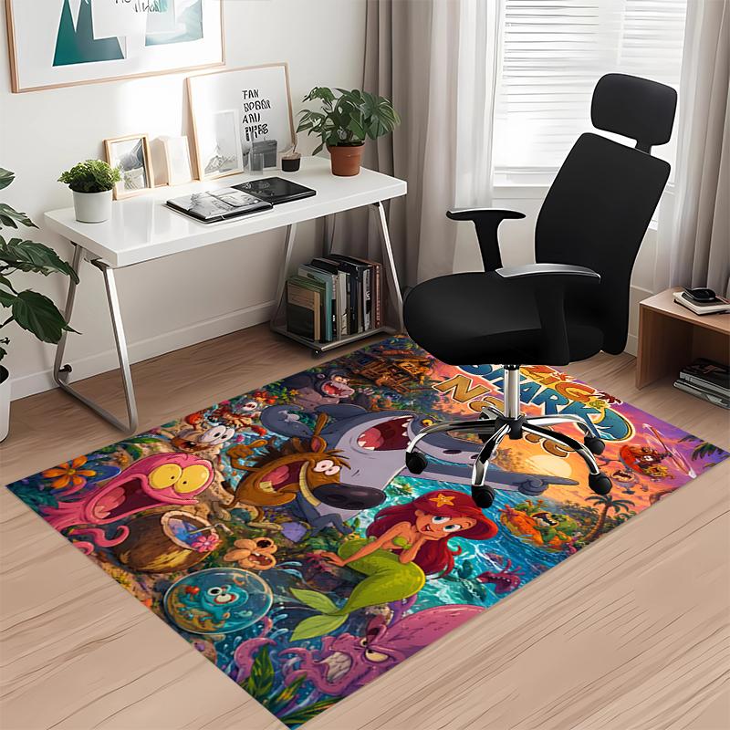Custom Name Zig Sharko Printed Carpet Rug For Office Chair Living Room Bedroom Kitchen Room Decor Gifts