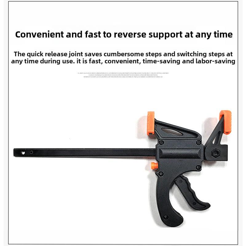 Two-Way Quick-Release Woodworking F-Clamp, Nylon Trigger Type for Board Fixing