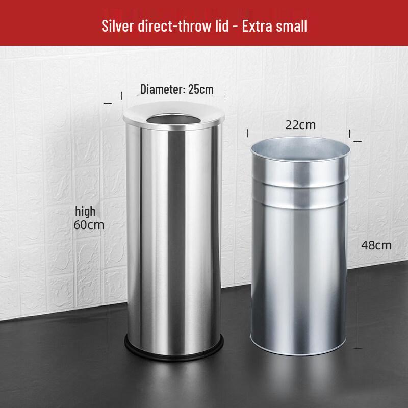

Stainless Steel Round Trash Bin