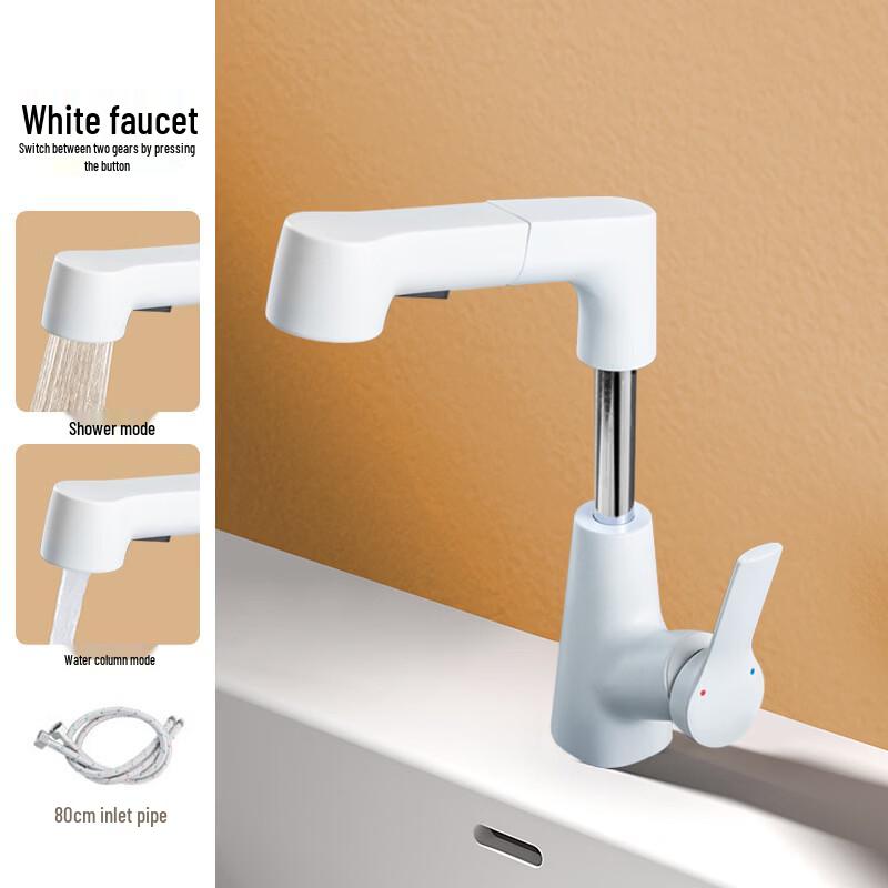 TLXT Pull-Out Rotatable Basin Faucet with Hot & Cold Water
