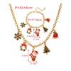 High-End Christmas Necklace with Cartoon Christmas Tree and Bells Design