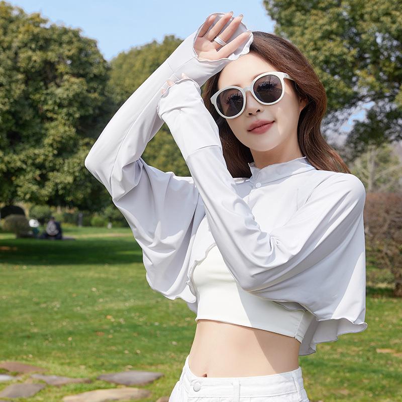 

Новая шаль для защиты от солнца для женщин тонкая защита от солнца от УФ-излучения для велоспорта на открытом воздухе одежда с длинными рукавами для защиты от солнца