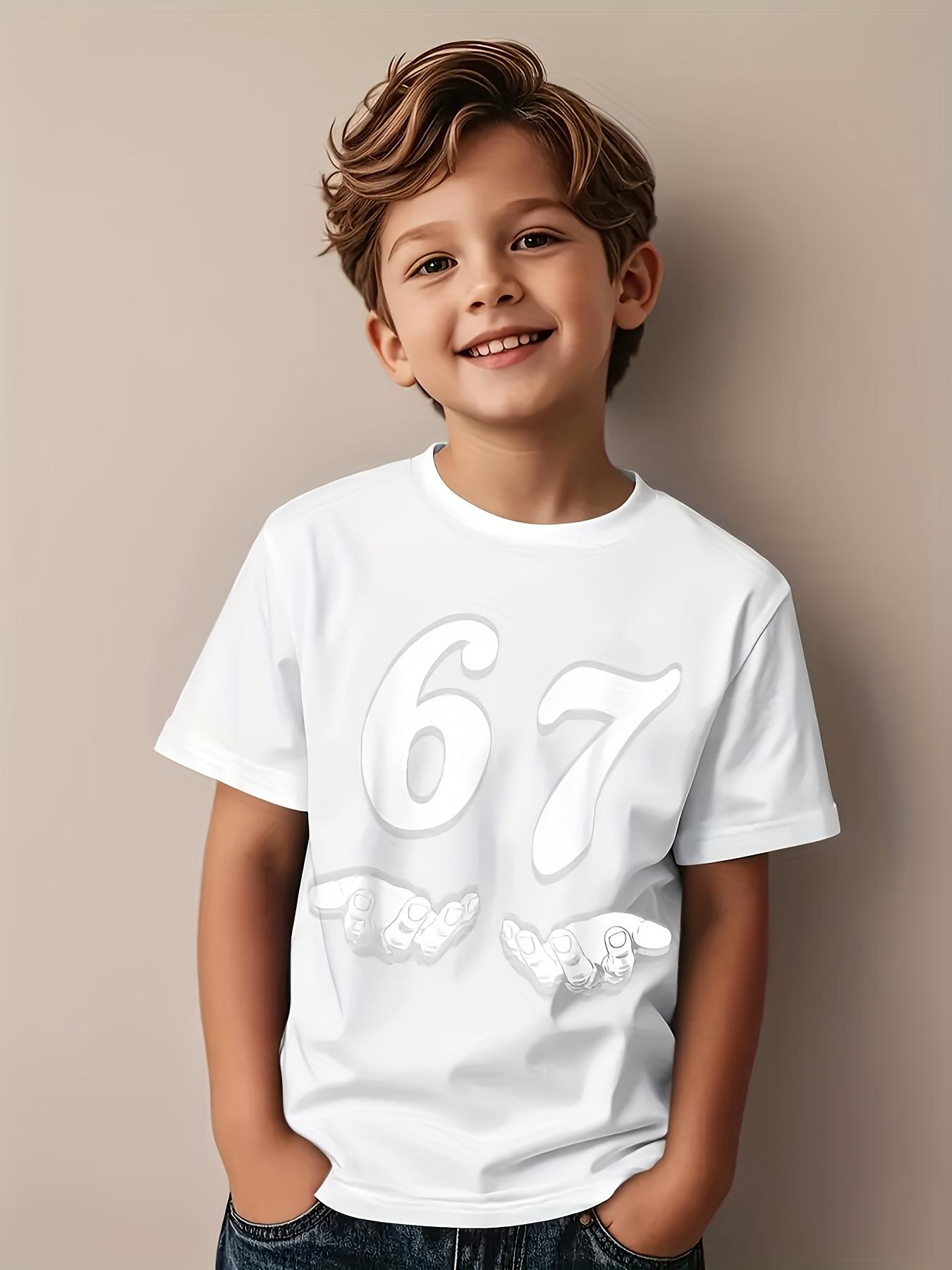 Funny 6 7 Meme Cool Graphic Print TShirt Kids Casual TShirt Fashion Cool Top Casualwear 6 7 Meme Shirt Short Sleeve TShirt 130