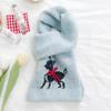 Knitted wool autumn and winter cold-proof versatile warm comfortable neck protection scarf three-dimensional bow jacquard deer scarf