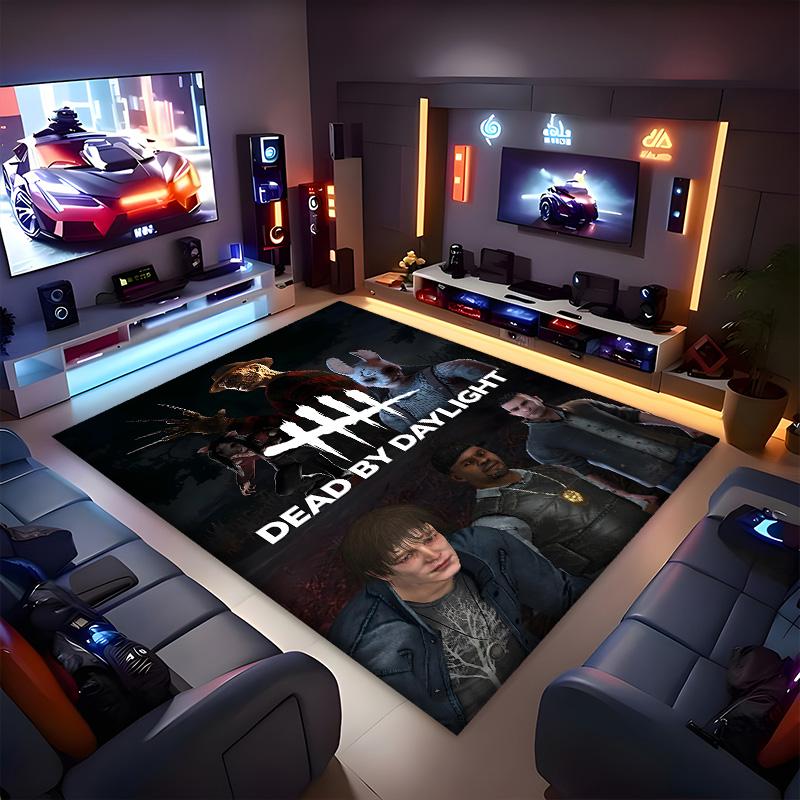 Dead Daylight Polyester Carpet, Soft Indoor Mat for Office Chair, Living Room, Computer Desk - Decorative Home Office Rug Design