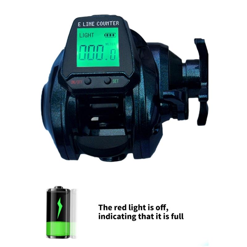Corrosions Resist Saltwater Freshwater Fishing Reel Electronic LED Screen Fishing 7.2:1 High Speed Powerful Fishing Reel