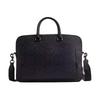 38 Presbyopia Printed All Over, Zipper Closure, Coated Canvas, One-shoulder Crossbody Briefcase, Large, Men's Style, Charcoal and Black