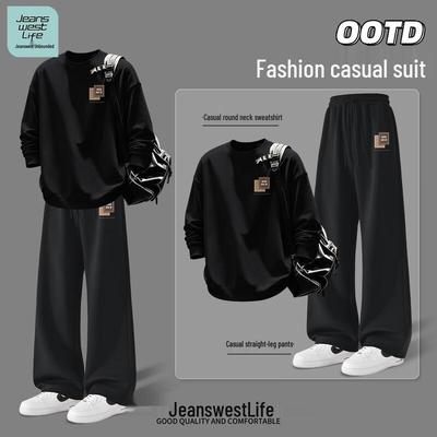 Jeanswest Life Youth Premium Cotton-Blend Graphic Sweatshirt and Jogger Set