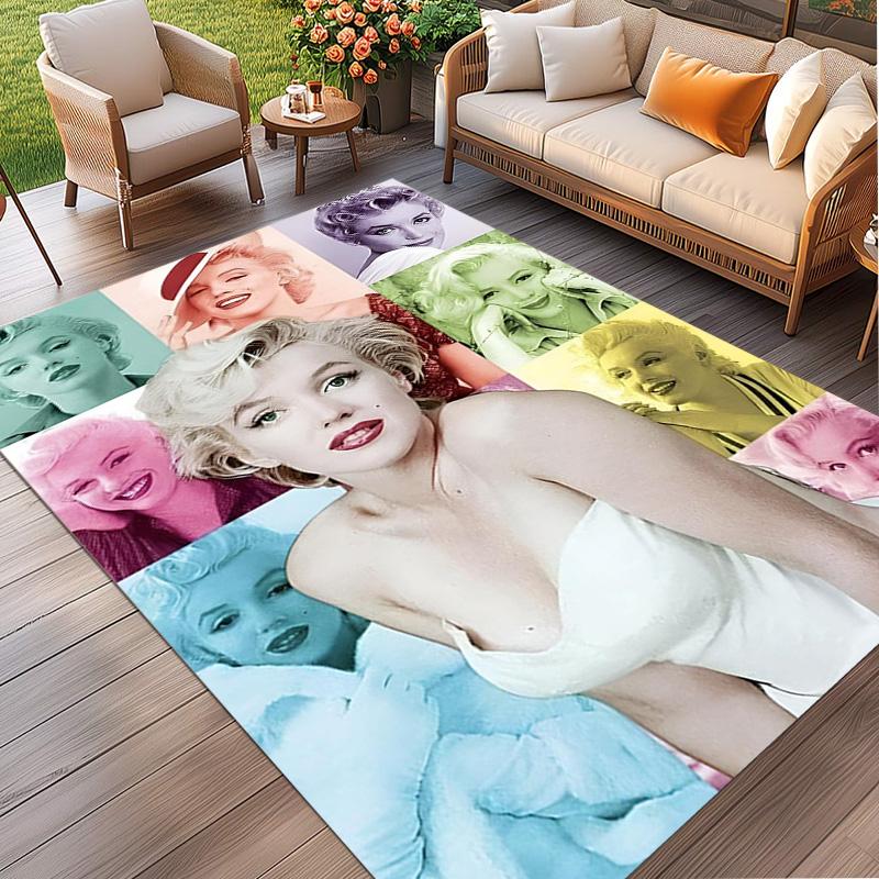 Marilyn Monroe Print Vloerkleed, Wasbaar Vloerkleed, Voor Entree Slaapzaal Wasruimte Kantoor Studeerkamer, Woondecoratie Verjaardag Kerstcadeau
