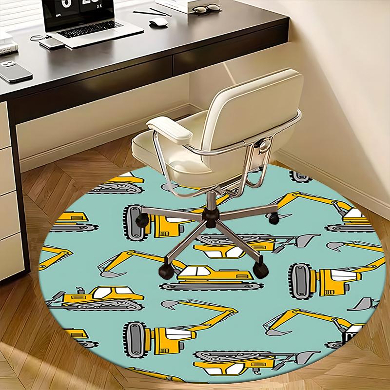 Construction Equipment Office Carpet Chair Mats, Home Decor, Sofa Rug, Office Carpet Suitable for Bedroom, Living Room, Various Rooms"1118116a