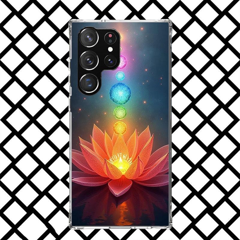 Yoga Chakra Spiritual Energy Universe Phone Case for Samsung Galaxy S26 S25 Edge S24 S23 Ultra S22 Plus S21 FE S20 + Soft Cover