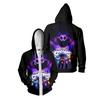 Unisex Casual Smiling Critters Hoodies with Zipper Sweatshirt Outdoor Sport Hoodie Jackets