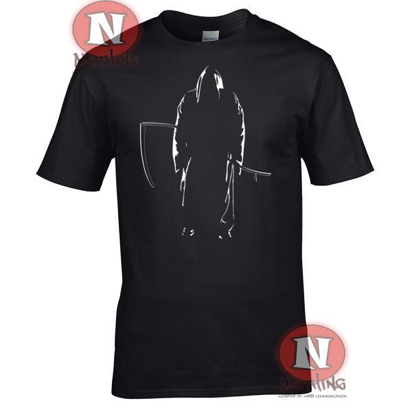 Grim Reaper T-shirt Emo Horror Rock Metal Halloween Day of the Dead