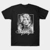 Dolly Parton Schwarz Weiß Porträt Unterschrift Black Country Music Grafik T-Shirt