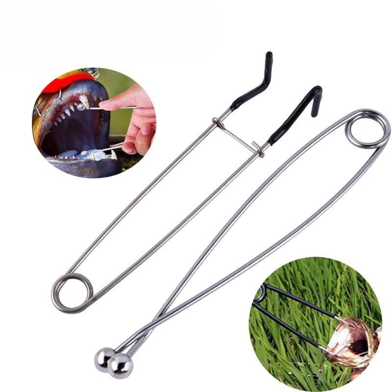 Fish Mouth Jaw Spreader Locks Mouth Open for Hook Removal Stainless Steel Fishing Tackle Tools
