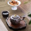 BRJapanese Style Rust Glazed Teapot Creative Ceramic Kung Fu Tea Set Office Portable Small Teapot Retro Tea Ceremony AccessoriesEY