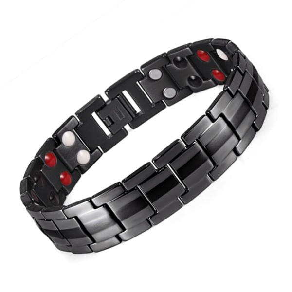 Fashion Jewelry Healing FIR Magnetic Bracelets Titanium Bio Energy Bracelet for Men Blood Pressure Accessory Wristband