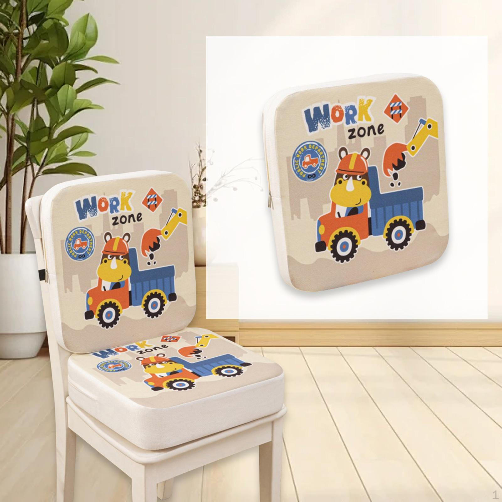 

Бустер для обеденного стула Мультяшный узор Противоскользящая Подушка для увеличения высоты Высокая подушка 40cmx40cmx5cm_Truck Driver